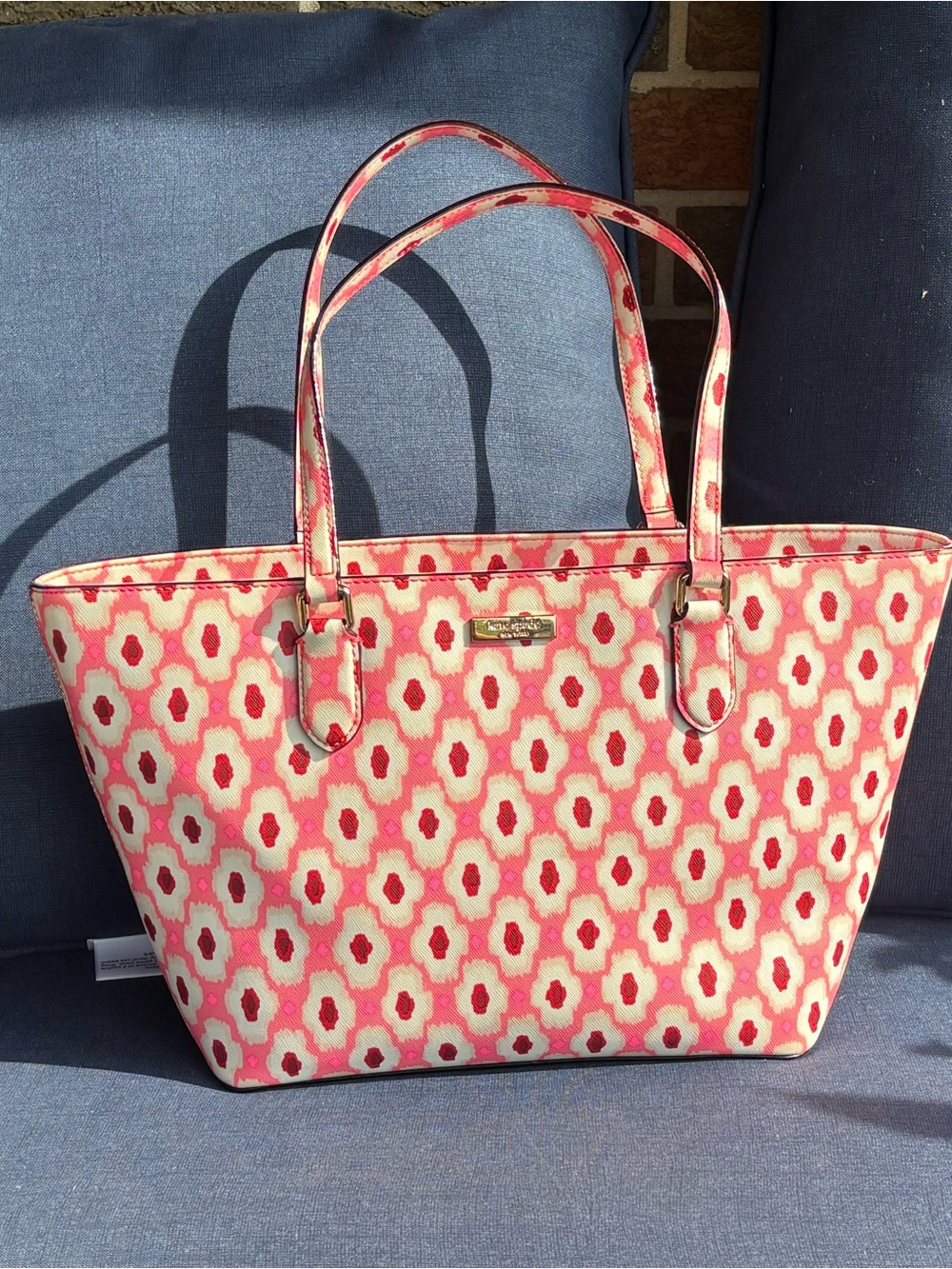 kate spade Pink and Cream Printed Tote